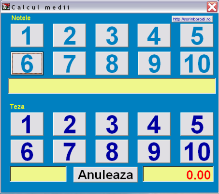 Program ce calculeaza mediile instant